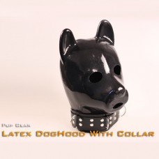 (DM5069) 100% Natural 1.5mm Latex Pure Handmade Pup Gear Rubber Dog Slave Hood With Collar Dog Mask Slave Fetish Wear (DM5069) 100% Natural 1.5mm Latex Pure Handmade Pup Gear Rubber Dog Slave Hood With Collar Dog Mask Slave Fetish Wear